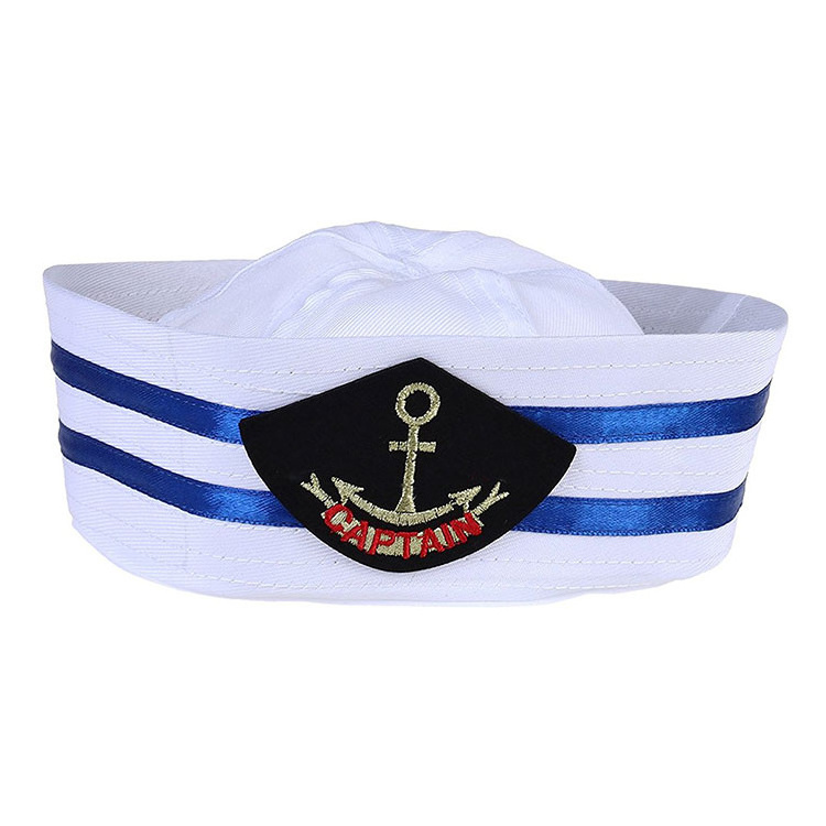 promotional wholesale custom-made hot sale design your own logo high quality cheap embroidery logo navy sailor captain hat