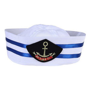 promotional wholesale custom-made hot sale design your own logo high quality cheap embroidery logo navy sailor captain hat