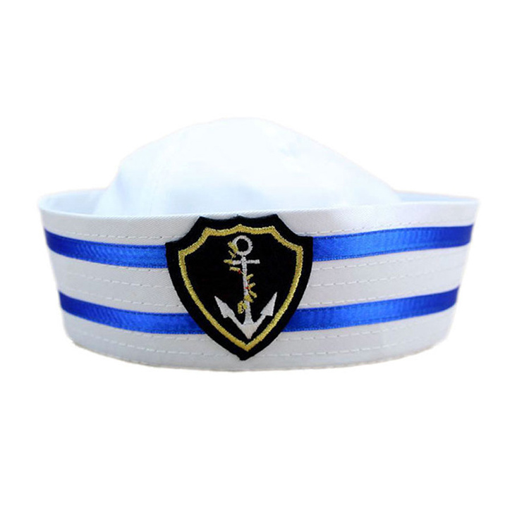 promotional wholesale custom-made hot sale design your own logo high quality cheap embroidery logo navy sailor captain hat