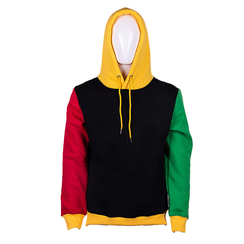 Winter color block Hooded hoody Wholesale Custom Men's Oversized Sweatshirt Fleece Private Label Hoodies