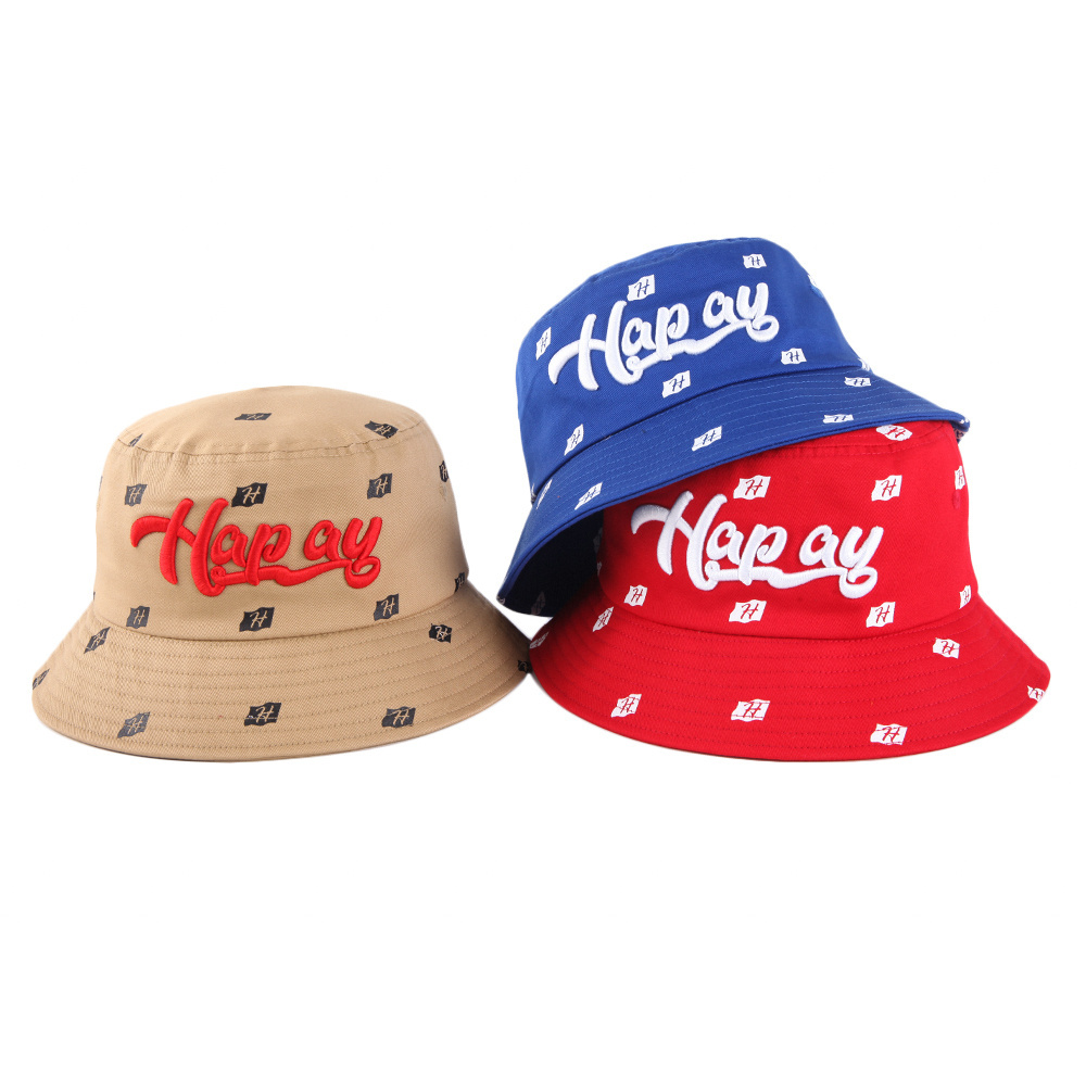 Custom cotton bucket hats design your own embroidery bucket hats with custom logo