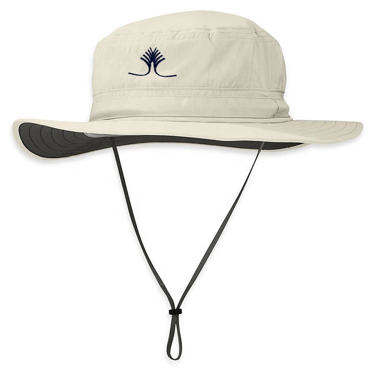 wholesale wide brim boonie fishing hat custom nylon hiking safari bucket hat with string