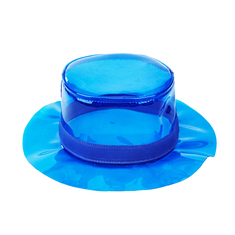 custom fashion plastic  foldable waterproof pvc rain bucket hat