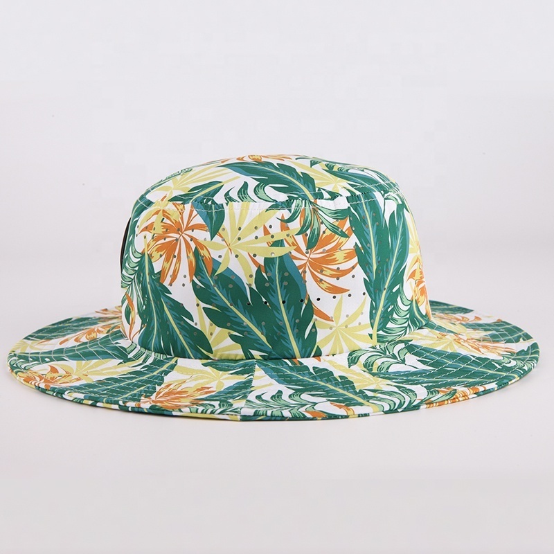 Custom fishing boonie fisherman hat wide brim golf cap embroidery printed sublimation waterproof bucket hat