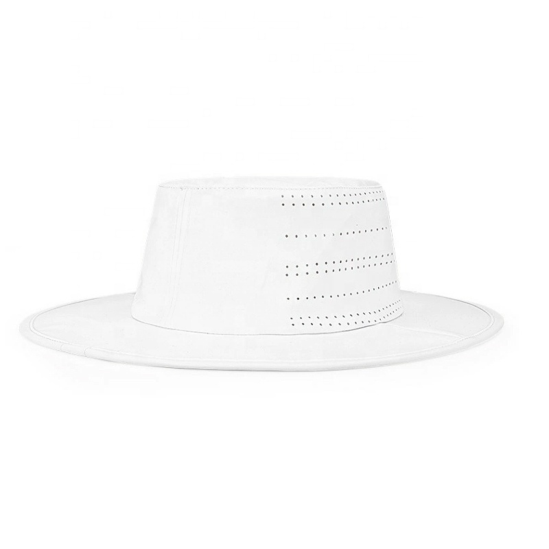 Custom Logo High Quality Quick Dry Sun Safari Cap Fisherman Wide Brim waterproof laser cut hole String Golf Bucket Hat