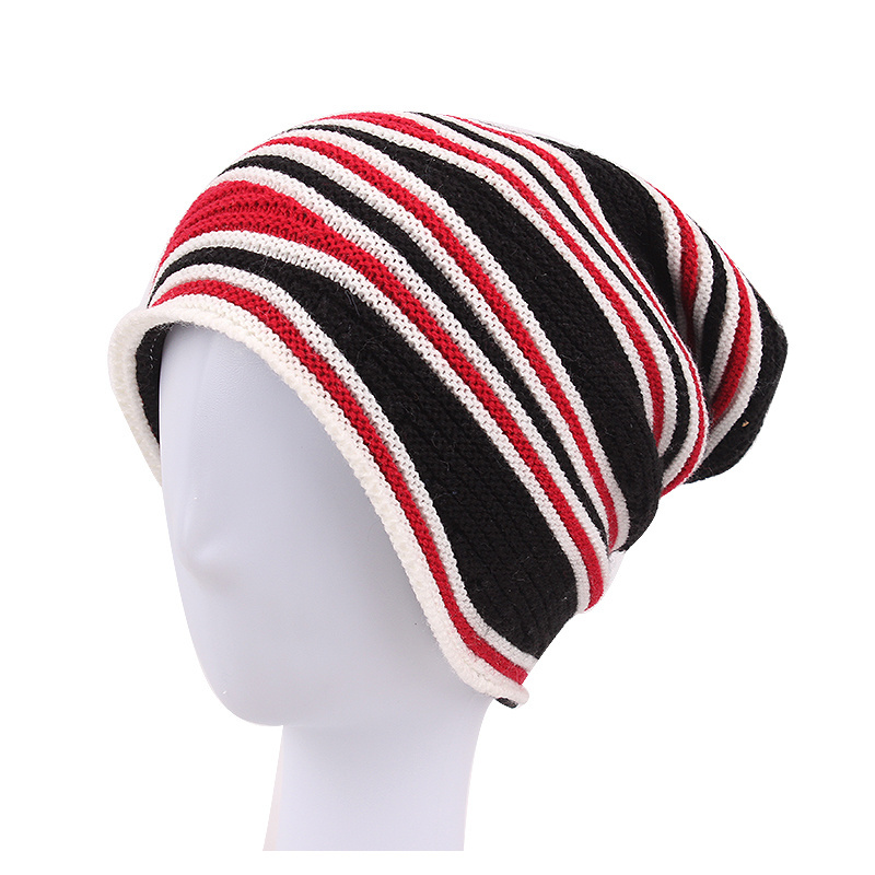 Beanie Knit Slouch Baggy Rasta Cap Men Women Stripe Jamaican Rasta Crochet Hat