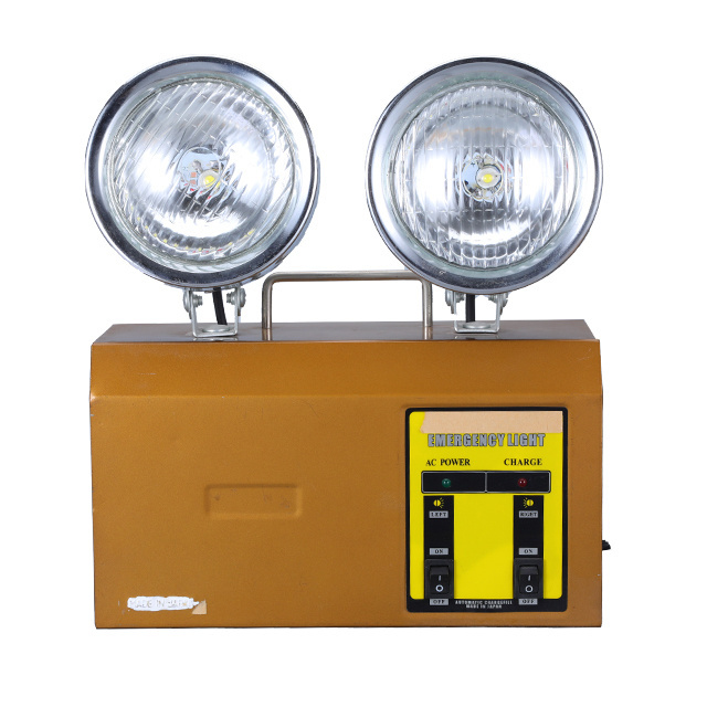 Twin Spot Head Lamp Escape Exit Industrial Led Emergency Light With Battery For Home