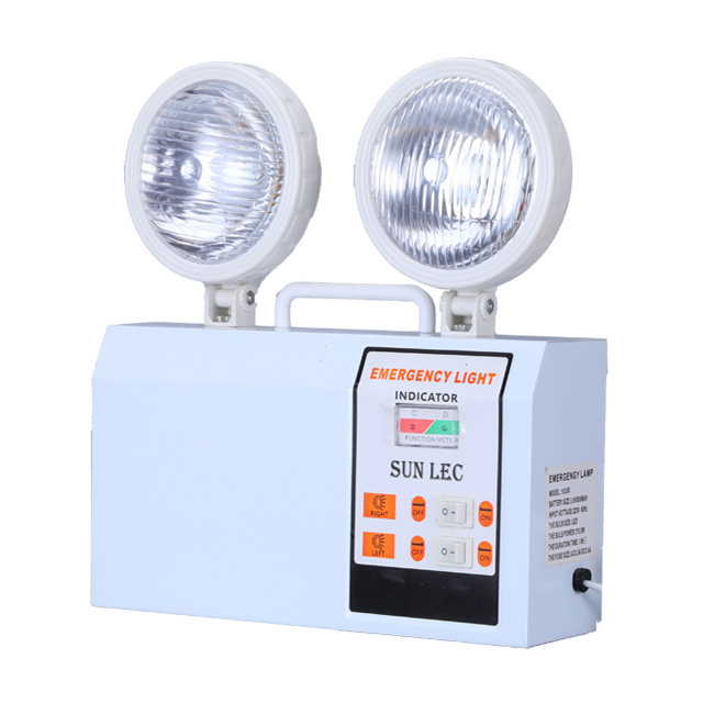 rechargeable LED twin spots fire emergency light KX1038 with CE ROSH