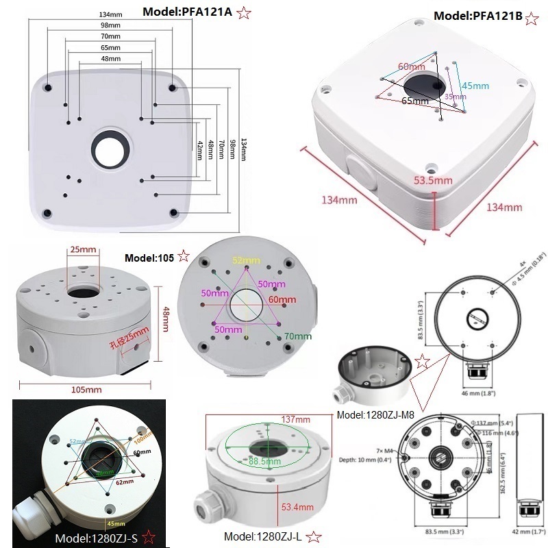 DAHUA PTZ SMALL cctv junction Box for Managing Messy Cables Ceiling Wall Mount CCTV Security Camera Junction Box