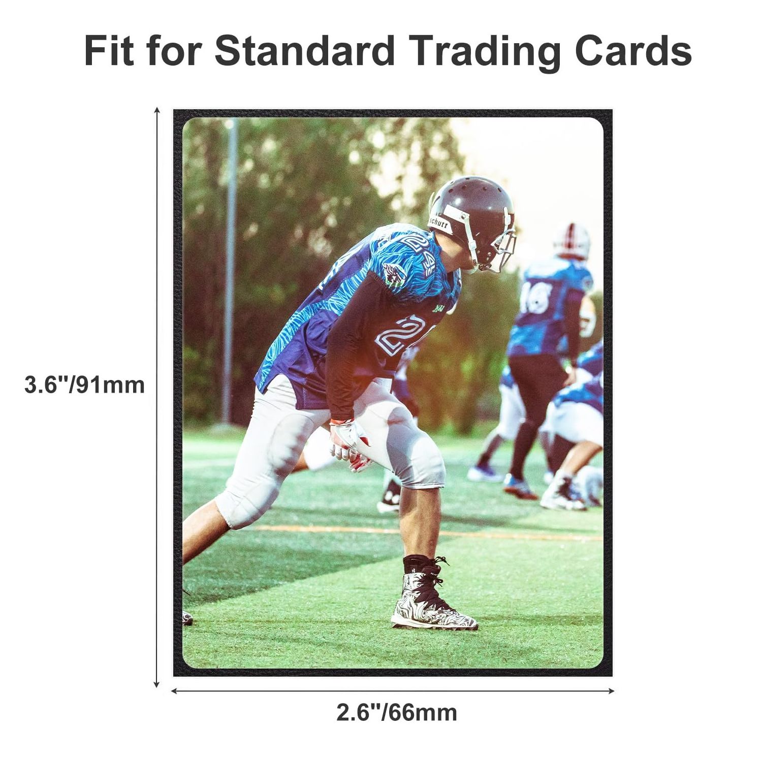 100ct Trading Card Sleeves, Matte Standard Card Sleeves, Sports Card Protector Fit for Collectible Cards,