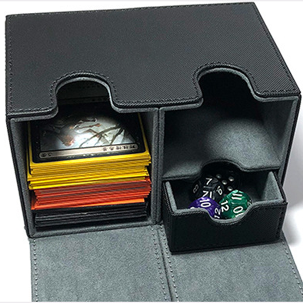 Hot Sale Card Deck Box with Dice Tray Card Storage Case Fits 100 Double Sleeved Cards for TCG CCG MTG