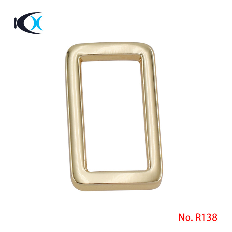 Solid Brass Bag Hardware 25mm Bag Square Buckle Metal Square Ring For Briefcase