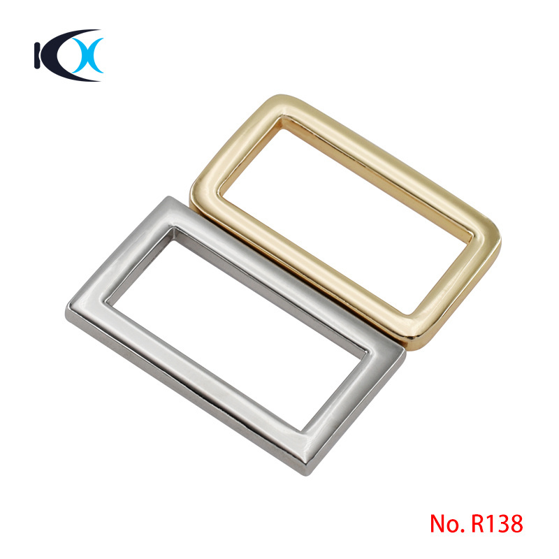 Solid Brass Bag Hardware 25mm Bag Square Buckle Metal Square Ring For Briefcase