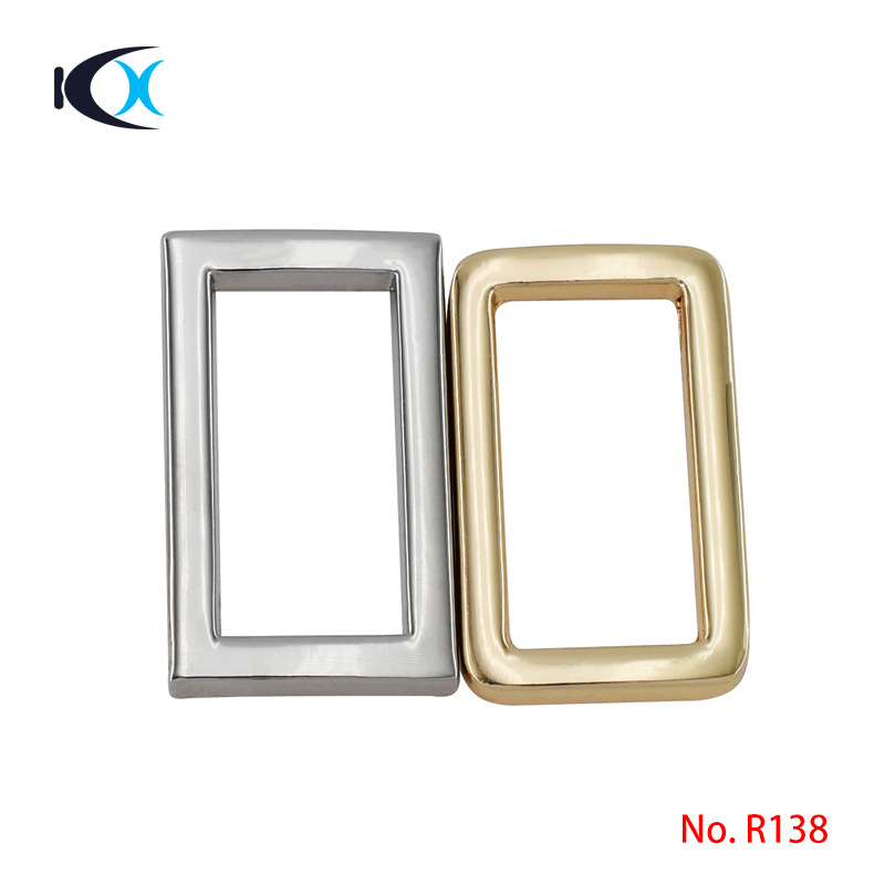 Solid Brass Bag Hardware 25mm Bag Square Buckle Metal Square Ring For Briefcase