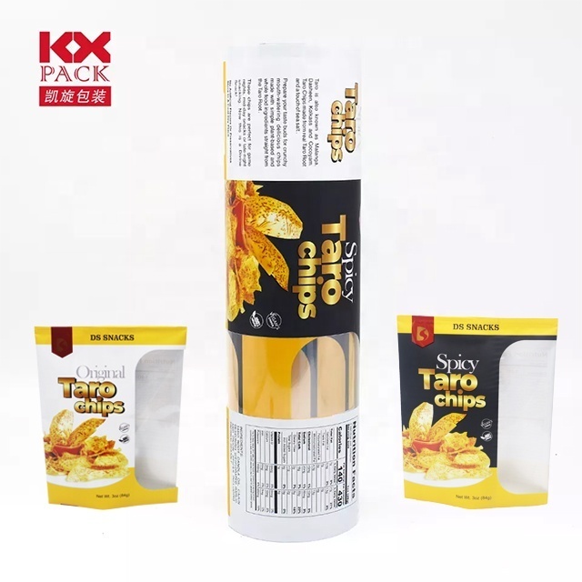 Metallized Foil Laminated Aluminum Plastic Food Flexible Packaging Film Roll sachet For Taro Tomatto Potato Chips Packaging