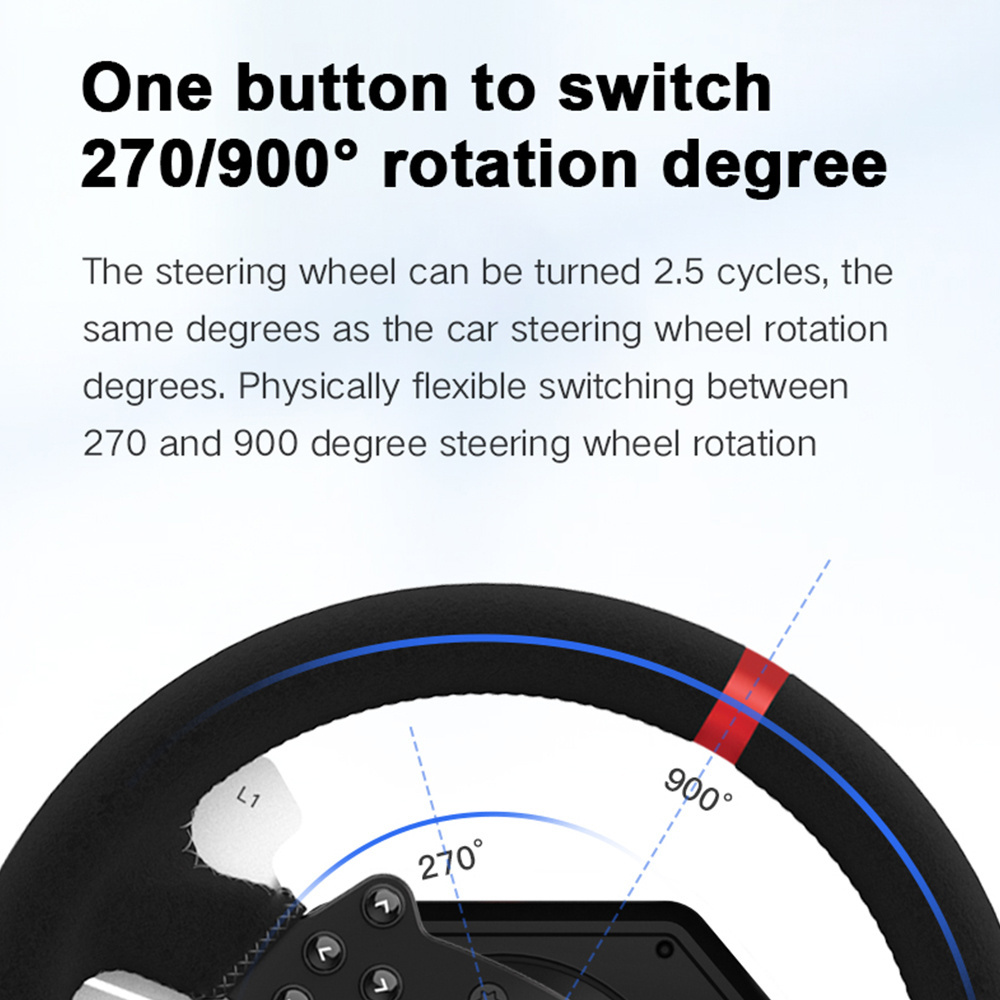 PXN-V10 racing game steering wheel support feedback compatible platform PC/XBOXONE/XBOXSERISE/PS4