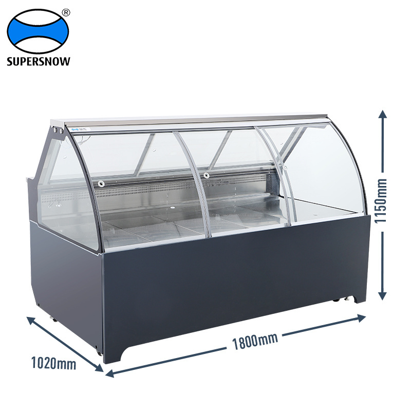 Meat Showcase Cooler Refrigeration Units Deli Refrigerated Display Case