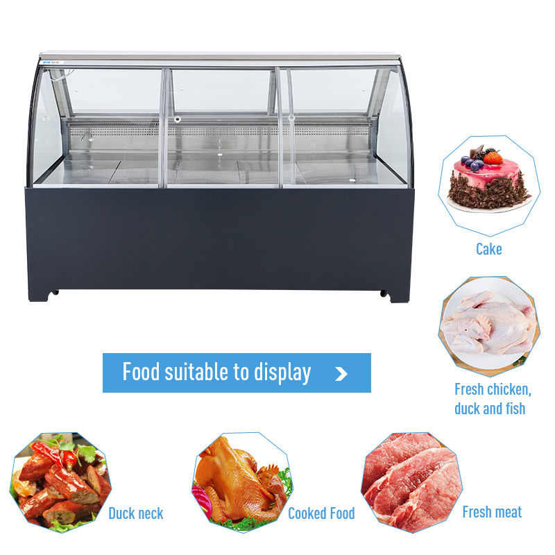 Meat Showcase Cooler Refrigeration Units Deli Refrigerated Display Case