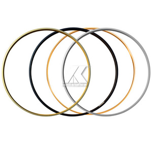 Brushed gold rose gold black aluminum metal modern round gold mirror frame for bathroom