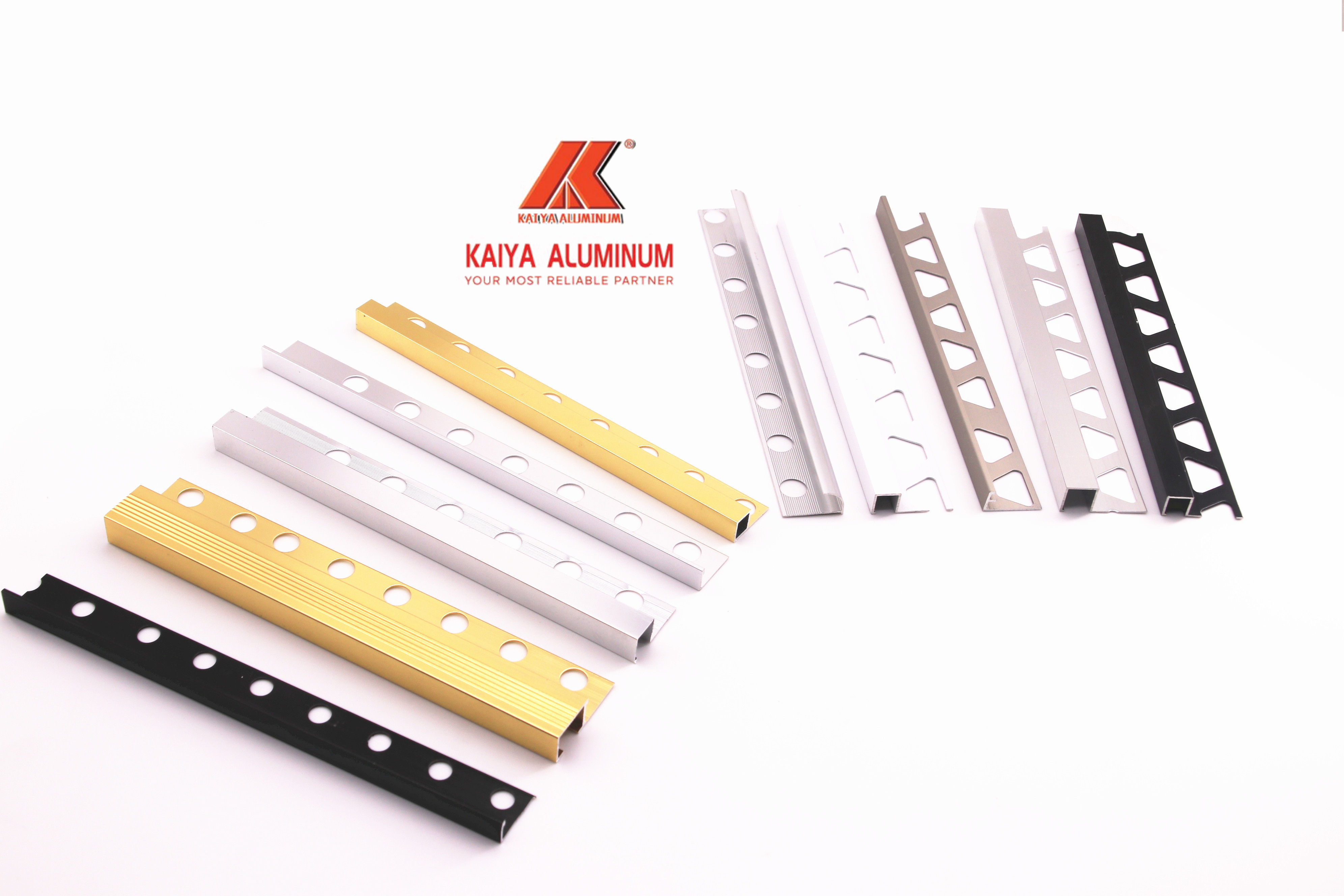 side corner strip for tiles aluminum edge trim anodized silver black gold  customized aluminum tile trim profile L angle