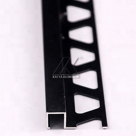 Custom square ceramic corner tile trim accessory aluminium ceramic tile edging trim with round hole