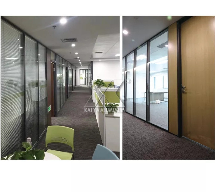 Study room training institution office partition wall frame design aluminum glass partition