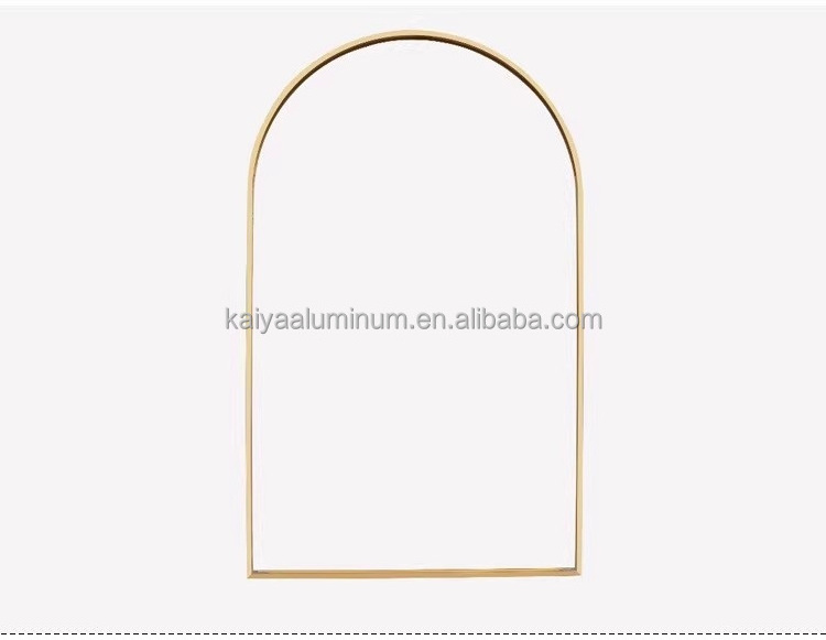 Custom aluminium alloy frame large arched mirror frame modern home decor picture photo frame