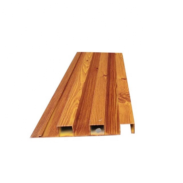 Timber Wood Look Aluminium Cladding Profile Aluminum 3D Ceiling Panel for Mall Hotel Home Decoration