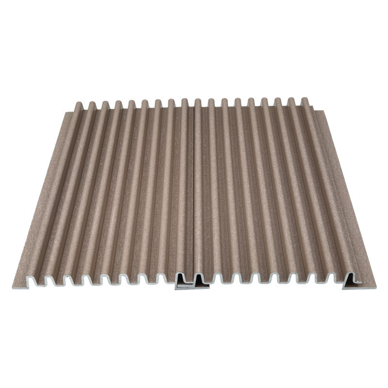 Exterior aluminum material 3d wood fluted wall panels for ceiling decoration designs