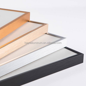 Foshan factory supply aluminum photo/mirror frame withA3  A4 extruded aluminum frame in glod  alloy frame