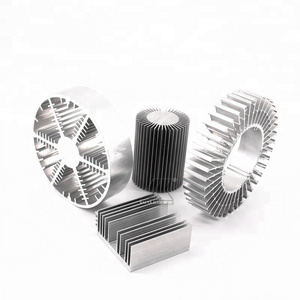 High quality custom colour aluminum round tube sunflower flexible heat sink aluminium extrusion