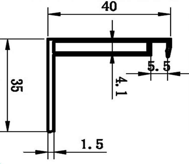 Ground mounting anodized silver solar panel aluminum rail  extrusion frame section aluminium profile for solar panel frame