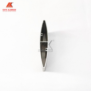 Mill finish anodized  oval shape door movable vertical aluminum aerofoil sun louver blade for facade window pergola