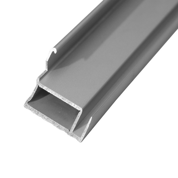 Ground mounting anodized silver solar panel aluminum rail  extrusion frame section aluminium profile for solar panel frame