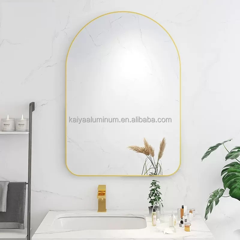 Custom aluminium alloy frame large arched mirror frame modern home decor picture photo frame