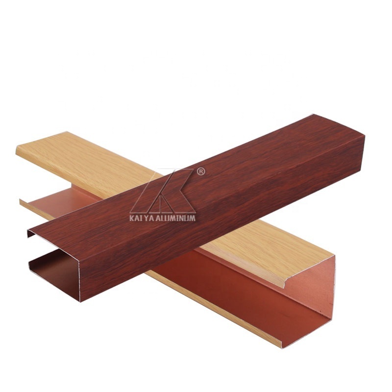 Low Price Aluminum Wooden Grain Linear Baffle Ceiling Decorative Metal Strip Aluminum Ceiling