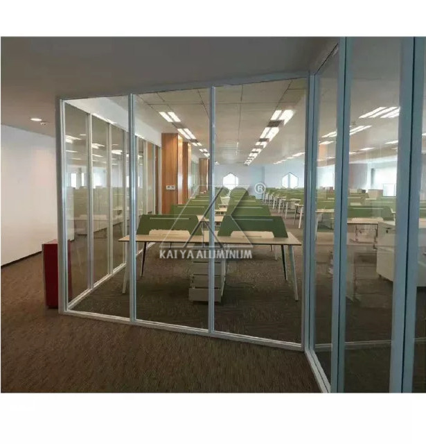 Study room training institution office partition wall frame design aluminum glass partition