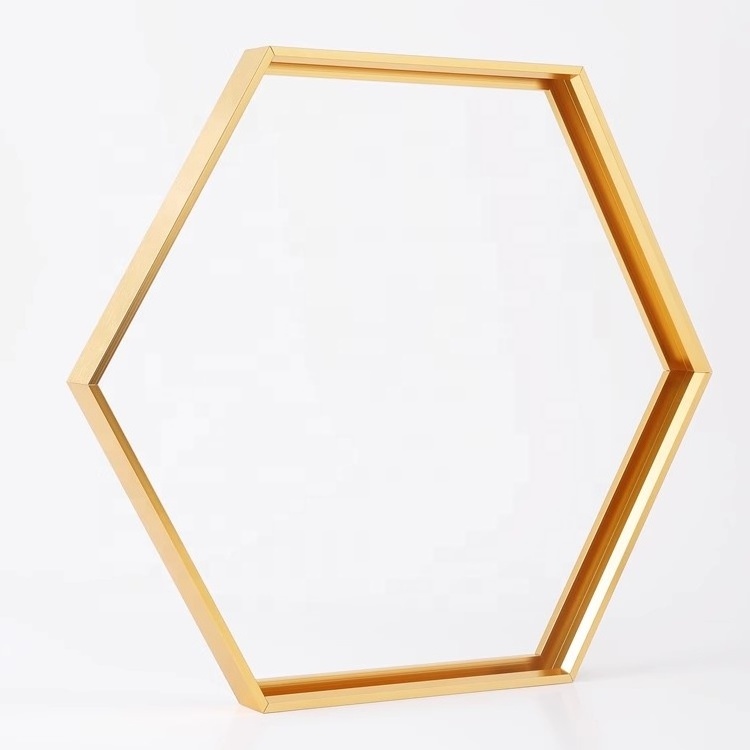 Aluminium alloy hexagon metal picture photo frame