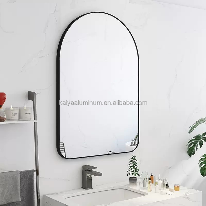 Custom aluminium alloy frame large arched mirror frame modern home decor picture photo frame