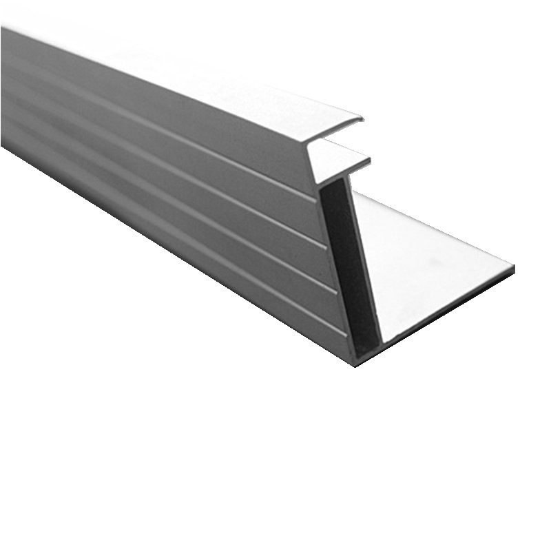 Ground mounting anodized silver solar panel aluminum rail  extrusion frame section aluminium profile for solar panel frame