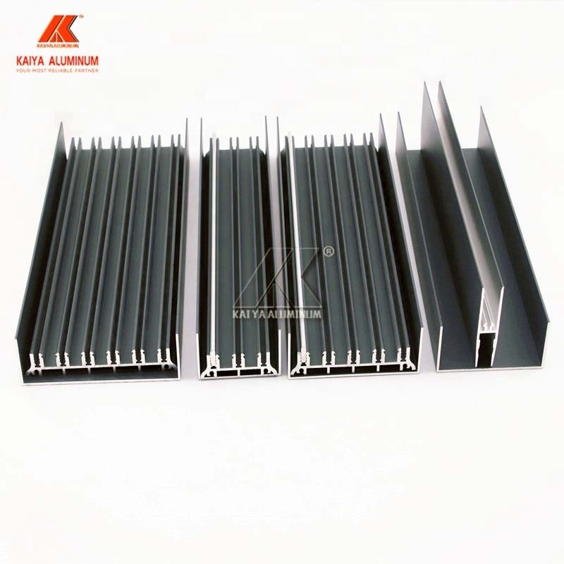 Netherlands 6063 aluminum alloy anodized black extrusion aluminum profile for doors and windows market with exist mould