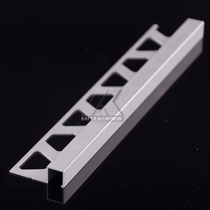 Custom square ceramic corner tile trim accessory aluminium ceramic tile edging trim with round hole