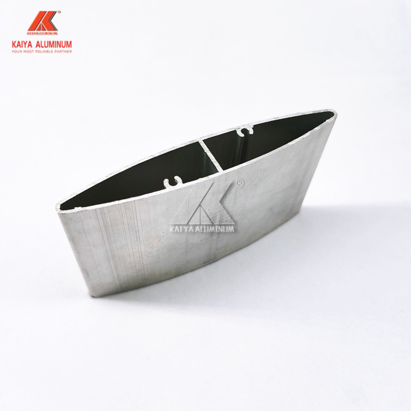 Mill finish anodized  oval shape door movable vertical aluminum aerofoil sun louver blade for facade window pergola