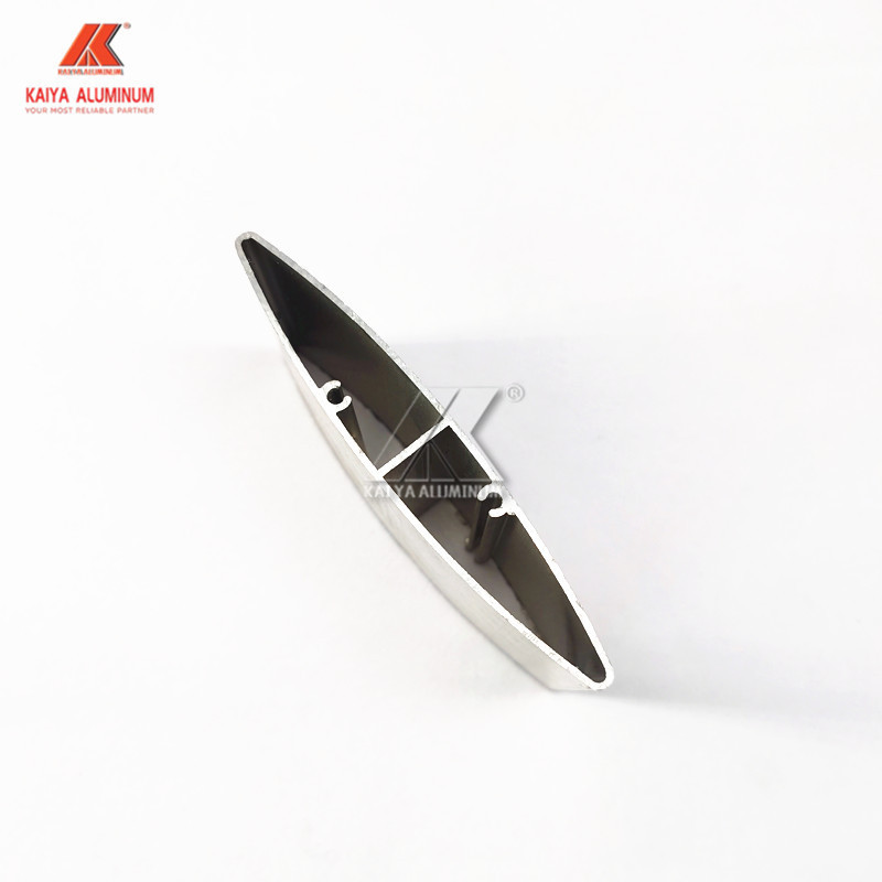 Mill finish anodized  oval shape door movable vertical aluminum aerofoil sun louver blade for facade window pergola