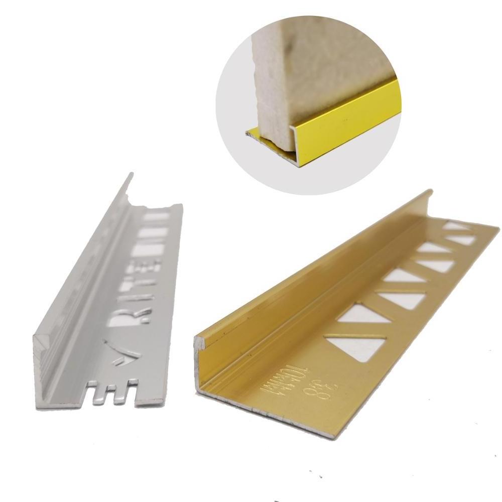 0.8mm thickness metal curved L shape tile trim aluminum corner tile edging trim strip