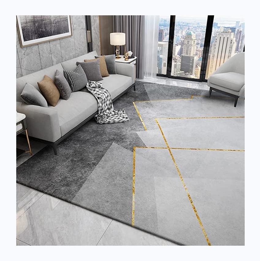 China Supplier Anti Slip Stripes Luxury Mat 3D Rugs Modern Floor Carpets