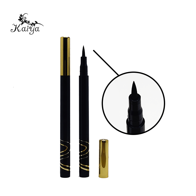 Custom Logo Organic Eyes Make Up Adhesive Eyelashes Line Ultra Black Color Eyeliner Glue Pen No Skip Liquid Eye Liner Waterproof