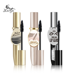 OEM Luxury Rose Gold Eyelash Makeup Long Lasting 4D Fiber No Clumpy Black Lash Mascaras Waterproof Vegan Mascara With Mirror