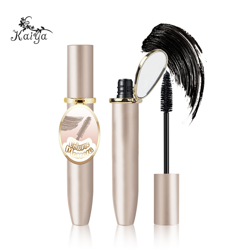 OEM Luxury Rose Gold Eyelash Makeup Long Lasting 4D Fiber No Clumpy Black Lash Mascaras Waterproof Vegan Mascara With Mirror