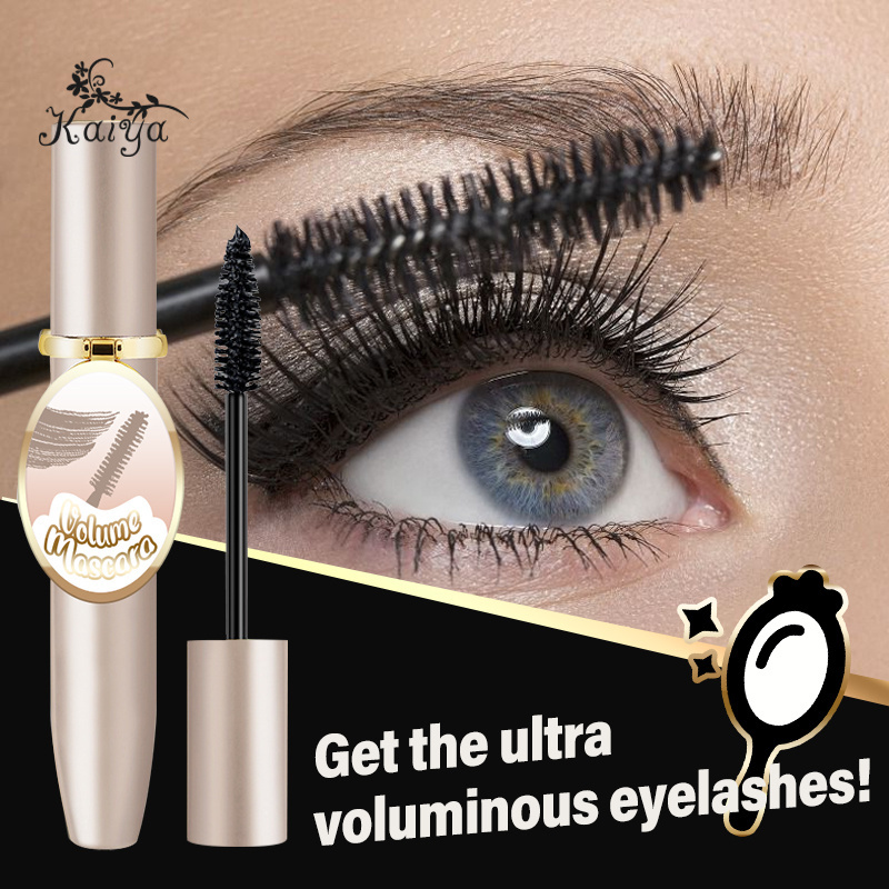 OEM Luxury Rose Gold Eyelash Makeup Long Lasting 4D Fiber No Clumpy Black Lash Mascaras Waterproof Vegan Mascara With Mirror